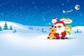 HÌnh nền ông già Noel trên núi tuyết cực đẹp Tải ngay.