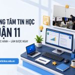 Trung tâm tin học Quận 11 - lớp nhỏ học thực hành Word, Excel, PowerPoint
