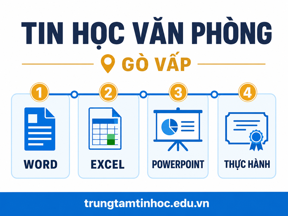 Trung tâm tin học ở Gò Vấp với lộ trình Word Excel PowerPoint
