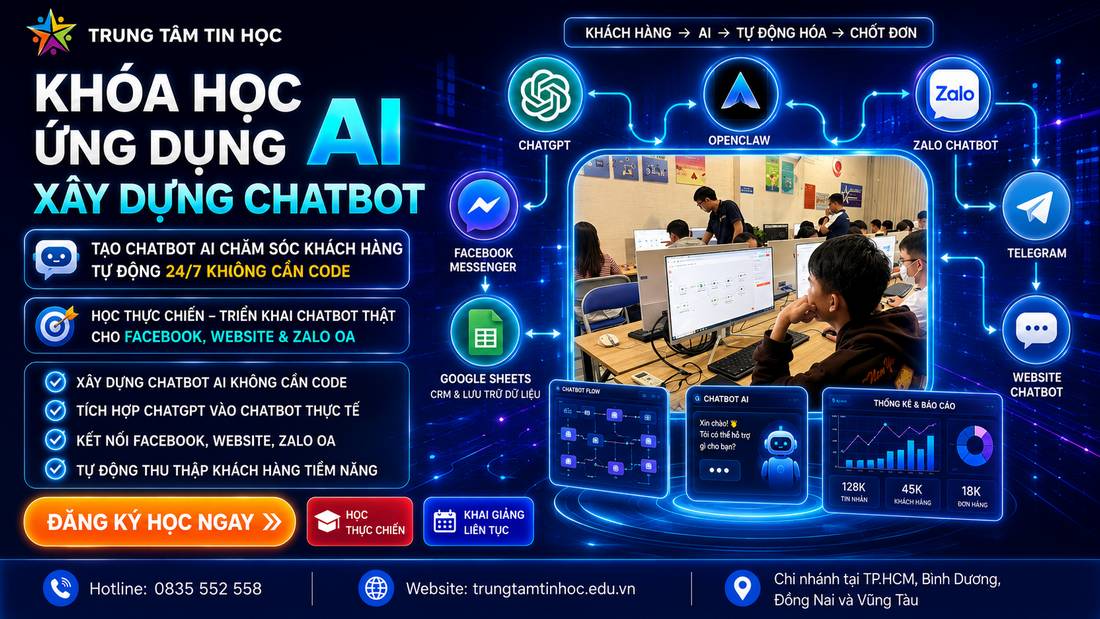 Khóa Học Ứng Dụng AI Xây Dựng ChatBot